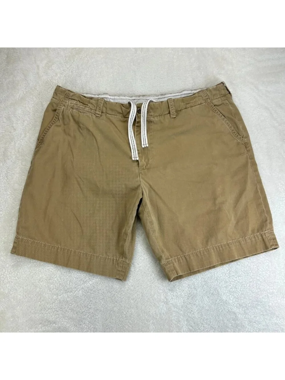 Polo by Ralph Lauren Chino Shorts Mens 42 Brown Relaxed Fit Drawstring “Read”
